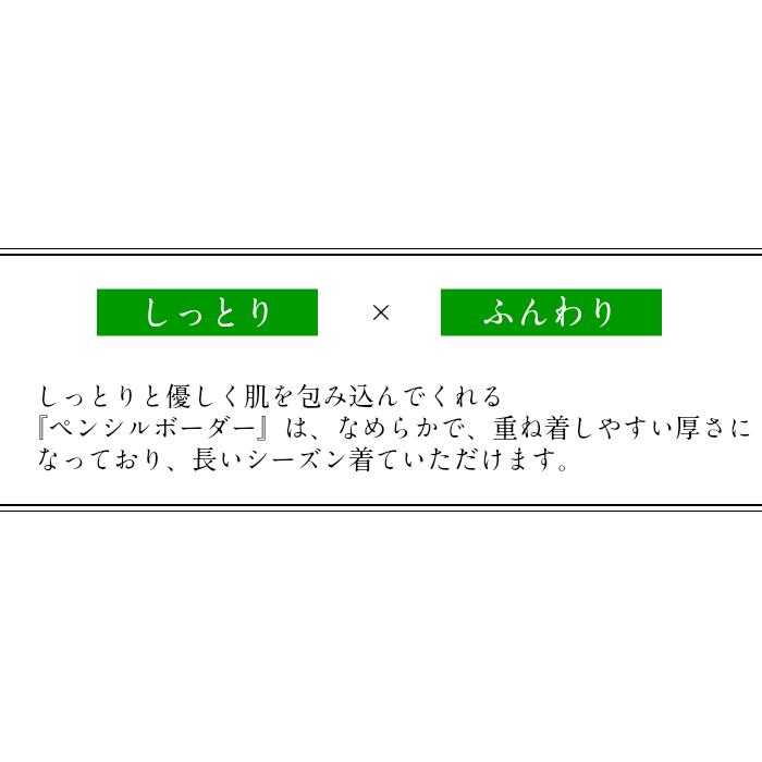 感動ハイネック　ペンシルボーダー　秋冬用　敏感肌の方におすすめのハイネック　長袖　ミップリッチウォーム　日本製　チクチクしない　タートルネック |  | 05