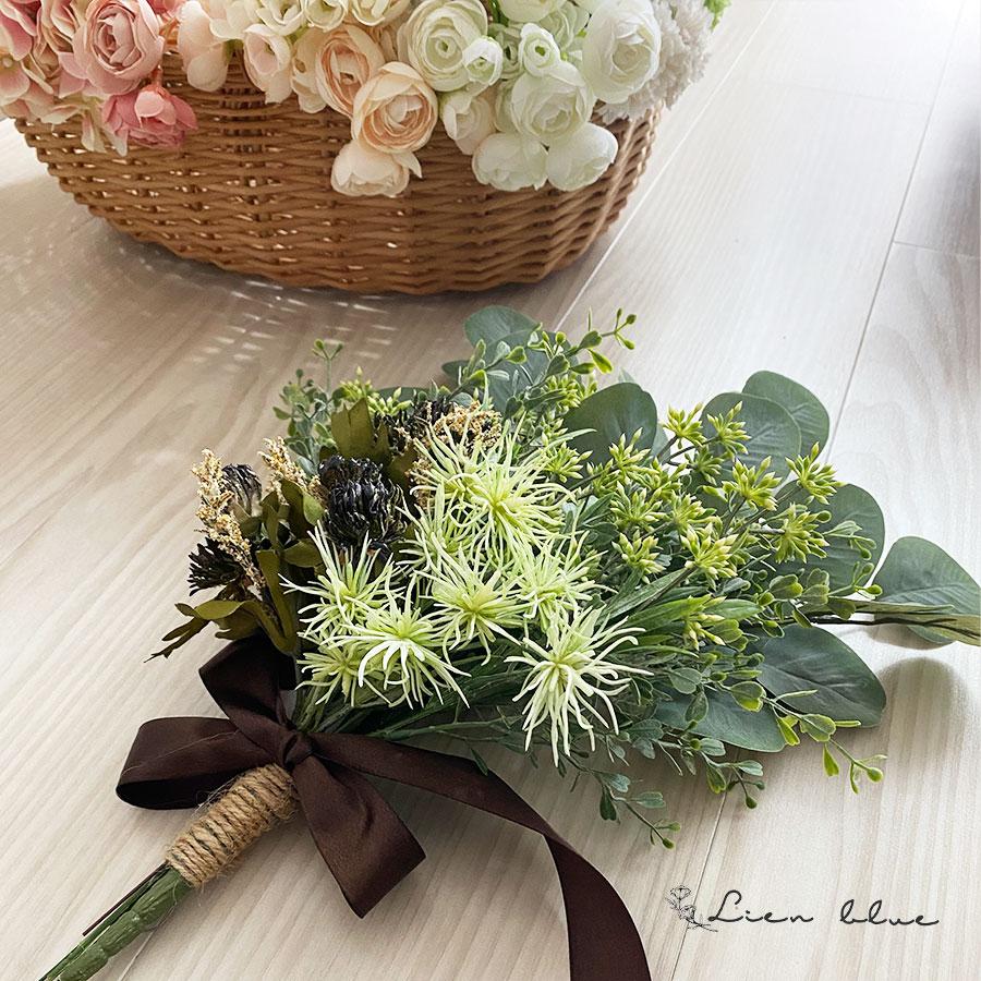 スワッグ フラワー グリーン 造花 アーティフィシャルフラワー 誕生日 新築祝い 開店祝い 新居 結婚 母の日 プレゼント インテリア |  | 02