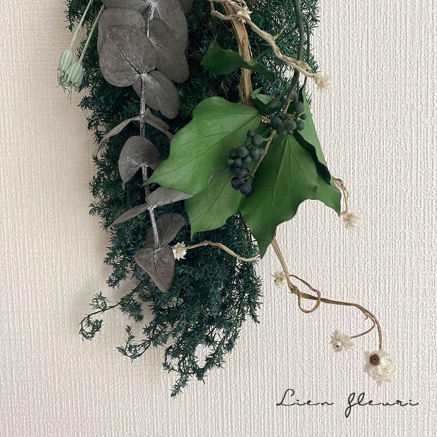 スワッグ ドライフラワー グリーン 小花 プリザーブドフラワー 木の実 インテリア 壁 ユーカリ お祝い 母の日 プレゼント |  | 04
