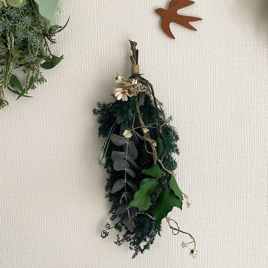 スワッグ ドライフラワー グリーン 小花 プリザーブドフラワー 木の実 インテリア 壁 ユーカリ お祝い 母の日 プレゼント |  | 07