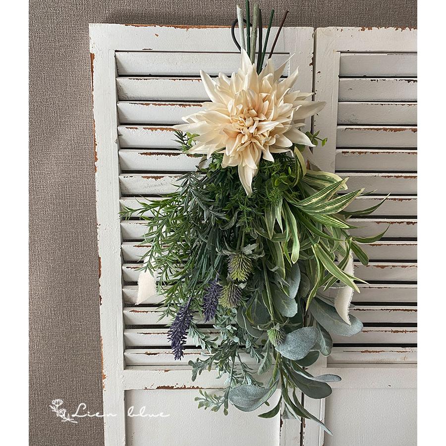 スワッグ ユーカリ ミント ローズマリー 花 オフホワイト グリーン 造花 アーティフィシャル 誕生日 新築祝い 開店祝い 母の日 プレゼント インテリア おしゃれ |  | 06