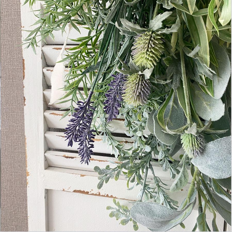 スワッグ ユーカリ ミント ローズマリー 花 オフホワイト グリーン 造花 アーティフィシャル 誕生日 新築祝い 開店祝い 母の日 プレゼント インテリア おしゃれ |  | 03