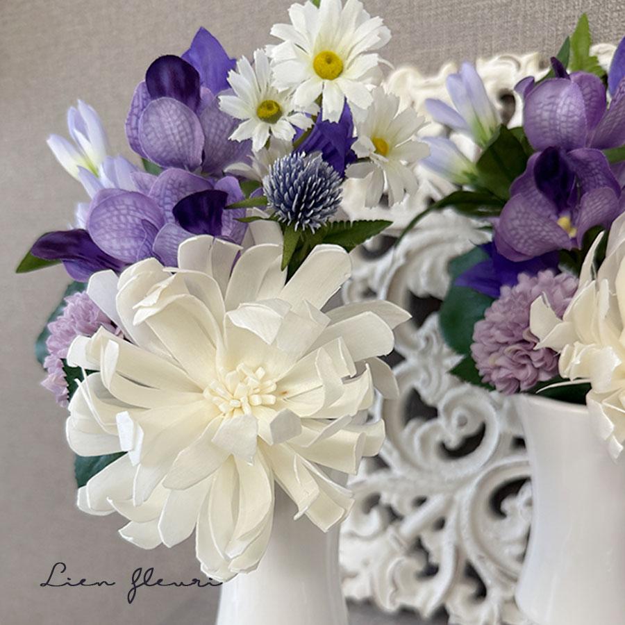 仏花 アーティフィシャルフラワー ソラフラワー 花瓶付き 仏壇用 造花 1束 お彼岸 初盆 供花 お供え お盆 菊花 ペットお供え お悔やみ |  | 05