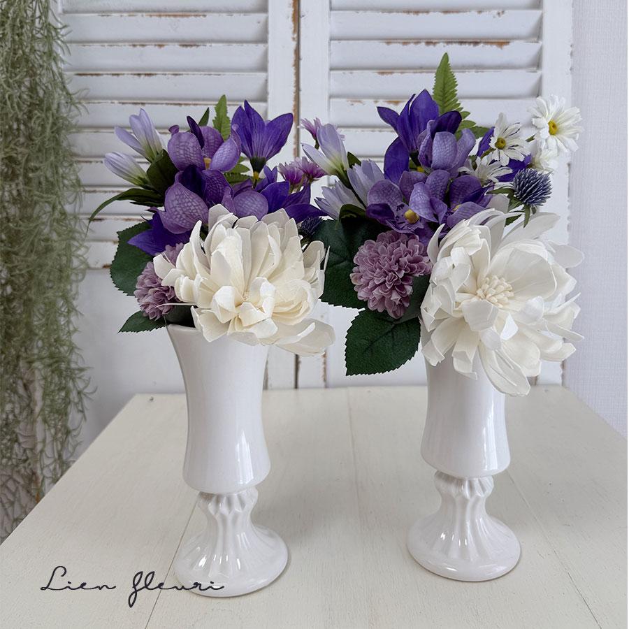 仏花 アーティフィシャルフラワー ソラフラワー 花瓶付き 仏壇用 造花 1束 お彼岸 初盆 供花 お供え お盆 菊花 ペットお供え お悔やみ |  | 06