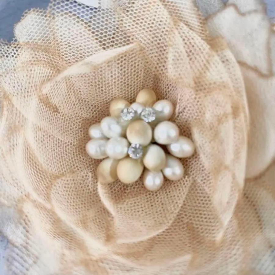 コサージュ ベージュ オーガンジー かわいい シンプル 卒業式 入学式 結婚式 アーティフィシャル 造花 卒業式 ウエディング |  | 02