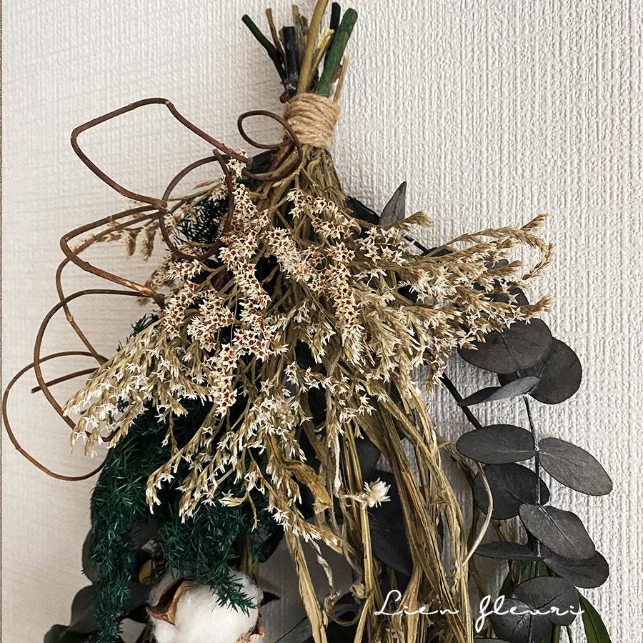 スワッグ ドライフラワー グリーン 小花 プリザーブドフラワー 木の実 インテリア 壁 ユーカリ お祝い 母の日 プレゼント |  | 03