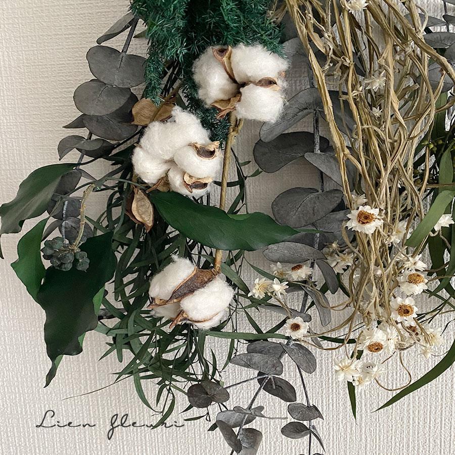 スワッグ ドライフラワー グリーン 小花 プリザーブドフラワー 木の実 インテリア 壁 ユーカリ お祝い 母の日 プレゼント |  | 05