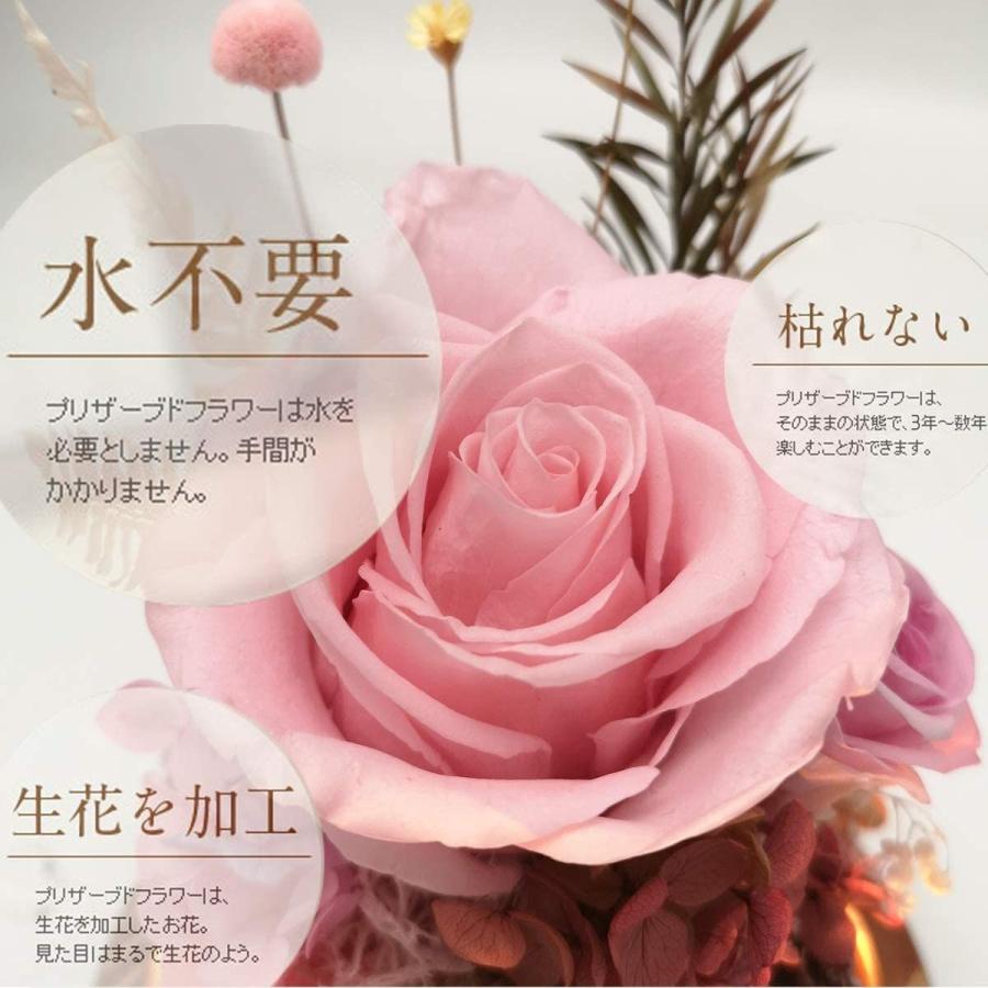 バラ プリザーブドフラワー 花 枯れない花 キラキラ Ledライト付き ガラス 蓋 手作りのお花 観葉植物 仏花 プレゼント 創意ギフト 女 リアンリアン 通販 Yahoo ショッピング