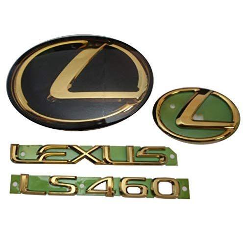 レクサス Ls460 前期 中期に適合 Ls460 自動車 Ls460 ゴールド エンブレム4点セット フロントミリ波レーダー装着車 Ls460 リアンリアン