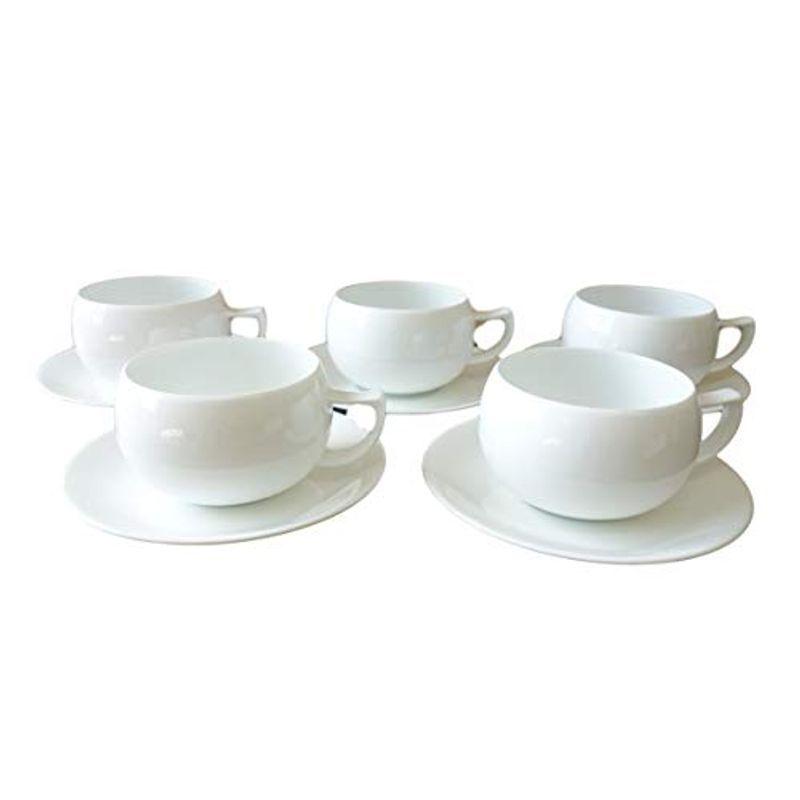 金魚鉢の形 ティーカップ ソーサー ５客セット コーヒーカップ 大きめ 薄い 軽量 満水300ml 高級 白磁 おしゃれ かわいい レンジ可 リアンリアン 通販 Yahoo ショッピング