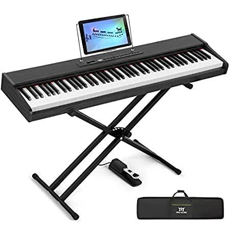 Mustar 88-Key Electronic Digital Piano, Semi Weighted Keys, MDF, Double tub好評販売中
