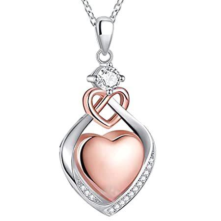 925 Sterling Silver Cremation Jewelry CZ Teardrop Urn Necklace for Ashes He好評販売中