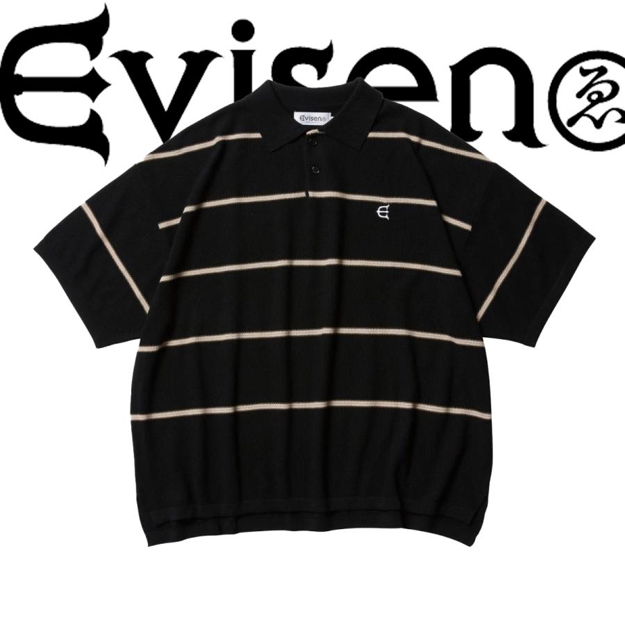 エビセン Evisen Skateboards スケートボード Bambi Border Polo Shirt (Black