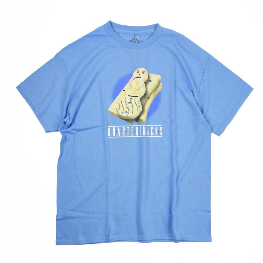 [SALE 20%OFF] QUARTER クォータースナックス NY NEW YORK ニューヨーク sk8 スケート スケボー tシャツ Domino Tee (Light Blue)｜lieon-share