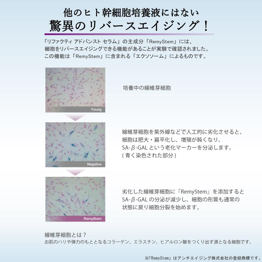 ヒト幹細胞培養液 配合率97% エクソソーム 高濃度 高品質 美容液 リファクティ アドバンスト セラム 20ml |  | 05