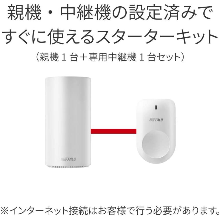 バッファロー BUFFALO WiFi 無線LAN AirStation connect 親機 専用中継機(WP)セットモデル - 1