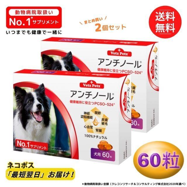 全品最安値に挑戦 アンチノール 犬用 60粒 2個セット 健康 関節 腎臓