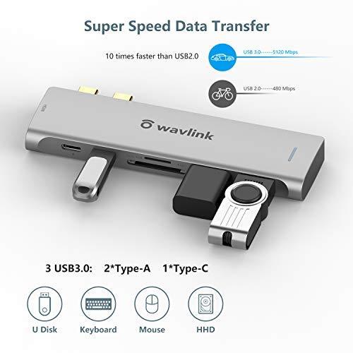 USBハブ Thunderbolt3ポート USB-C ハブ 8-in-1 WAVLINK  4 K解像度サポート HDMIポート 100 Wの充電 2ｘUSB-Cポート ( PD + DATA )  2｜life-create-one｜05
