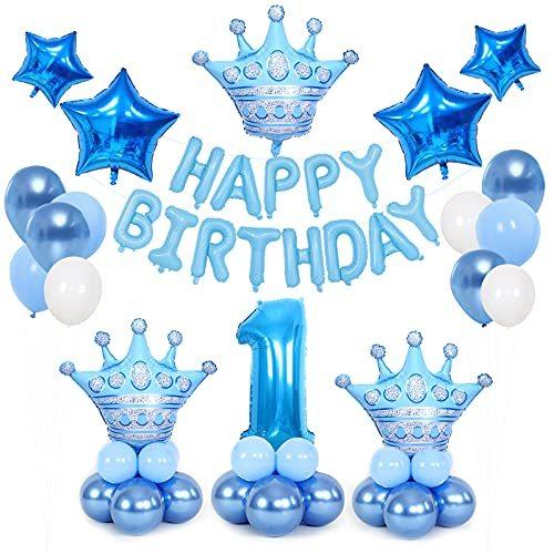 販売特価 誕生日 飾り付 1歳 誕生日 飾り付け セット 男の子 1歳 バルーン 装飾 1歳数字風船 Happy Birthday バルーン 王冠 風 販売買取 Pnlp Sn