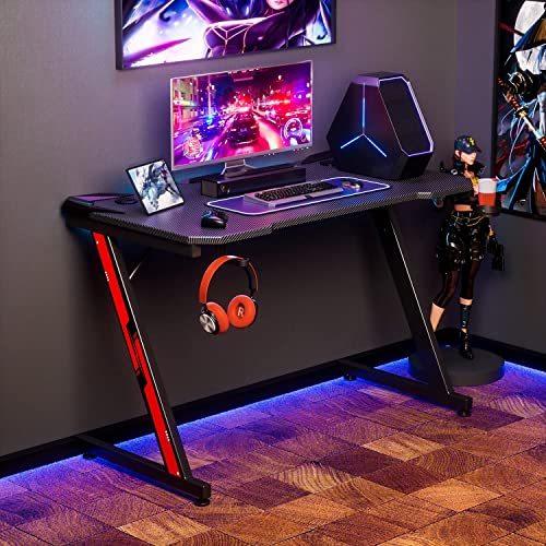 Victone ゲーミングデスク パソコンデスク一年無料幅112cm 奥行60cm 高さ74 4cm Z字脚 Pcデスク ゲームデスク A B09mk4818b 2418 ライフクリエイトワン 通販 Yahoo ショッピング