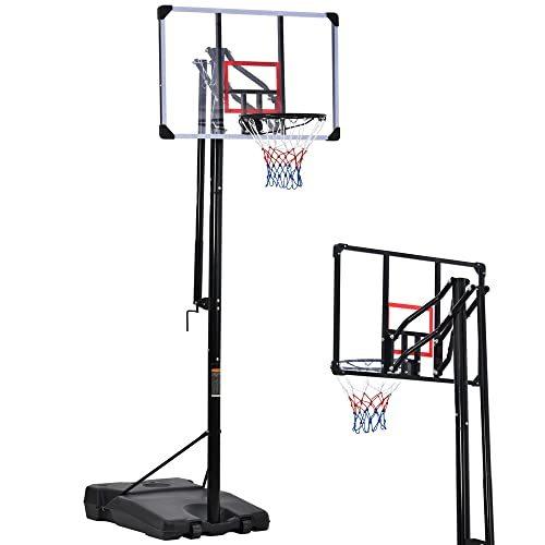 数量限定 Idylist バスケットゴール ネット ハンドル付き・家庭用バスケットゴール 高さ調節対応 移動式 屋外 (透明) 【3182940698】(17063円)