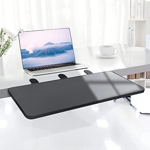 デスクエクステンダー 超安定 3つのクランプをアップグレード： WiViVi 25*65cm 折り畳み式 デスク 拡張 クランプ
