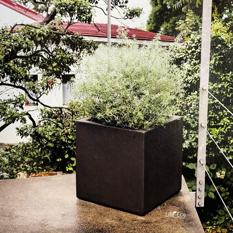 植木鉢 ファイバー製 軽量 オシャレ BLチェルトンハム2 スクエア キューブ 角 40cm 植木鉢 大型 ファイバー製 おしゃれ 軽量 BLチェルトンハム2 外寸