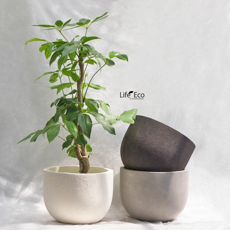 植木鉢 大型 デッカー ハイシリンダー ナチュラル（グレー・灰） φ42cm