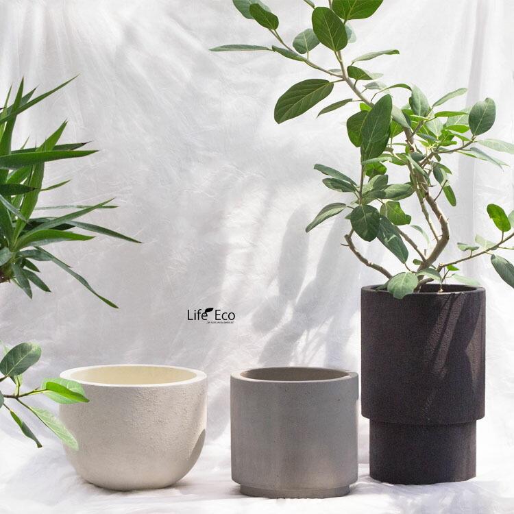 植木鉢 大型 デッカー シリンダー ナチュラル（グレー・灰） φ40cm
