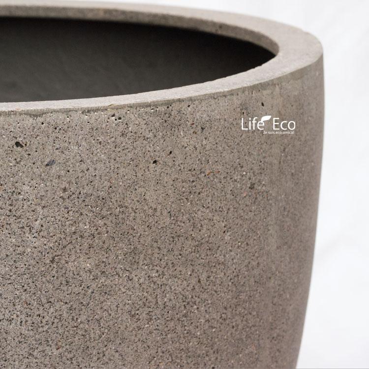 植木鉢 大型 軽量 FPR製 GRANITE グラナイト エッグ グレー（灰）/ φ55cm×H47cm（18号）_1