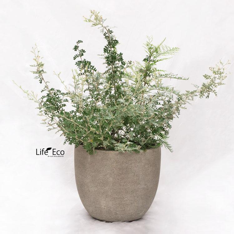 植木鉢 大型 軽量 FPR製 GRANITE グラナイト エッグ グレー（灰）/ φ55cm×H47cm（18号）_3