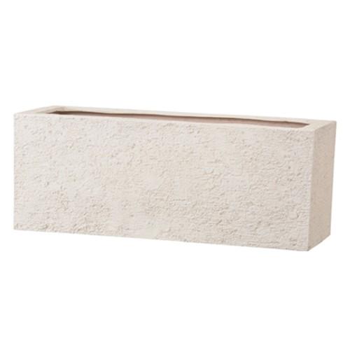 おしゃれ 樹脂製 軽量 大型 植木鉢 ポリストーンライト 外寸L80cm リガンデ プランター アイボリー