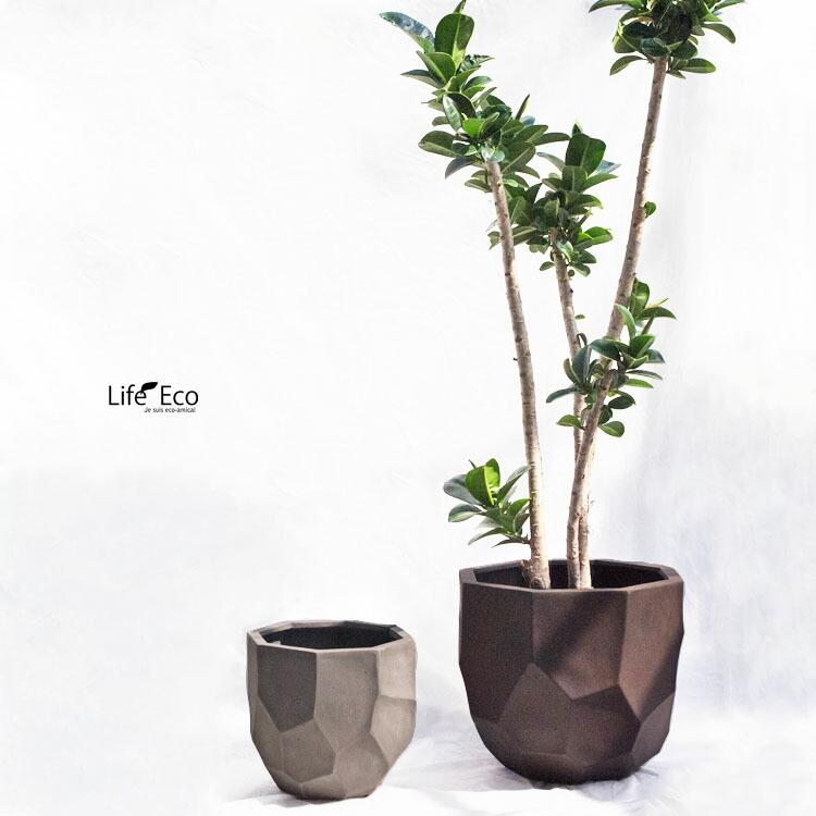植木鉢 大型 軽量 リッジ ナチュラルコンクリート(グレー 植木鉢 大型 軽量 リッジ ナチュラルコンクリート(グレー