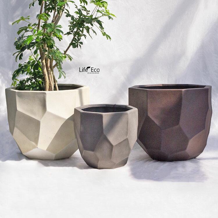 植木鉢 大型 軽量 リッジ ナチュラルコンクリート(グレー 植木鉢 大型 軽量 リッジ ナチュラルコンクリート(グレー