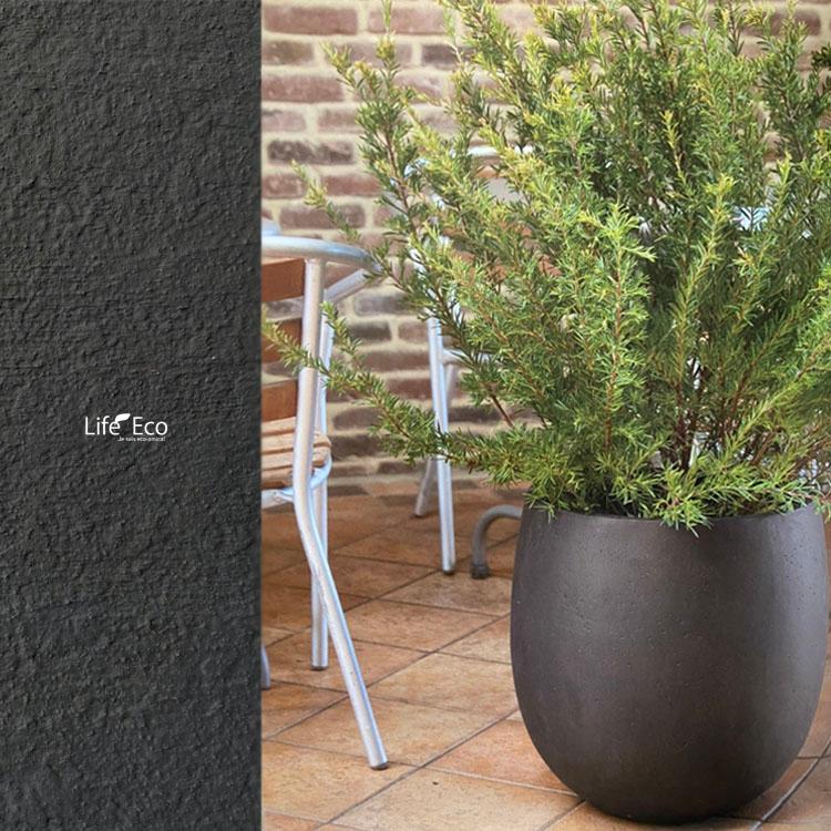 植木鉢 ファイバー製 おしゃれ 軽量 テラニアス 55cm バルーン アンティークブラウン 大型の画像