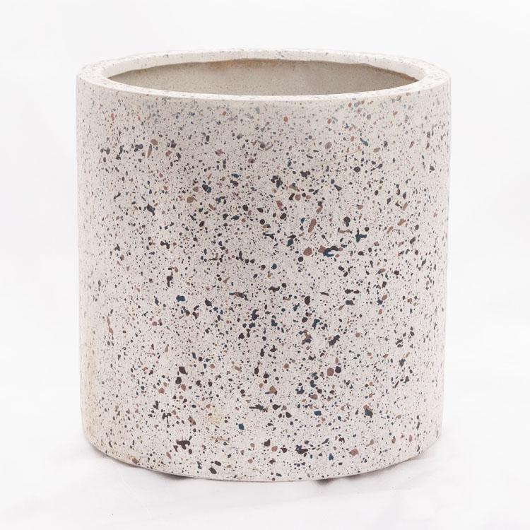 植木鉢 大型 軽量 ゾア シリンダー ホワイト（白）/ φ31cm×H31cm