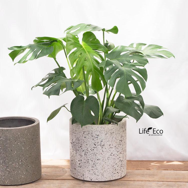 植木鉢 大型 軽量 ゾア シリンダー グレー（灰）/ φ40cm×H40cm（13号