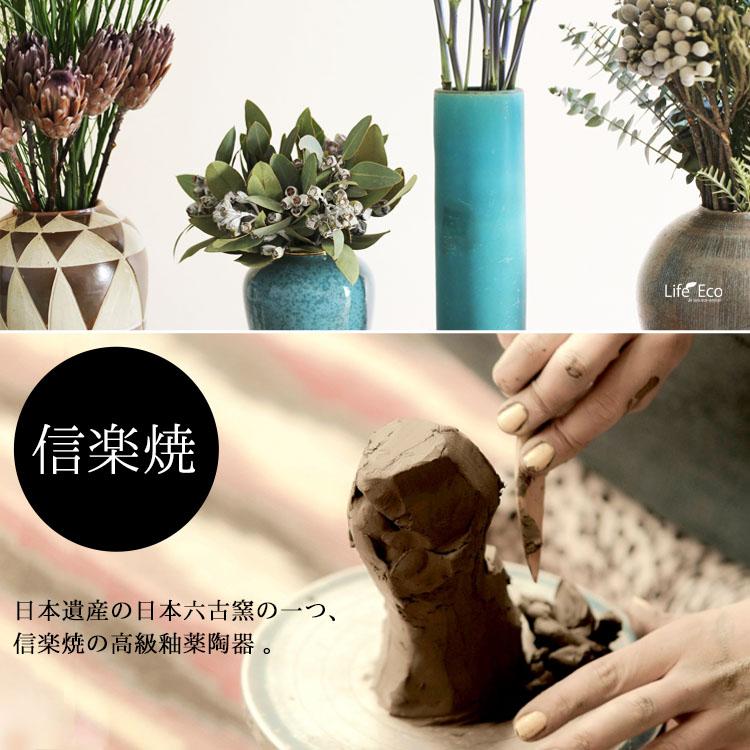 信楽焼 釉薬陶器製 高級傘立て（アンブレラスタンド） うずら千段 白 