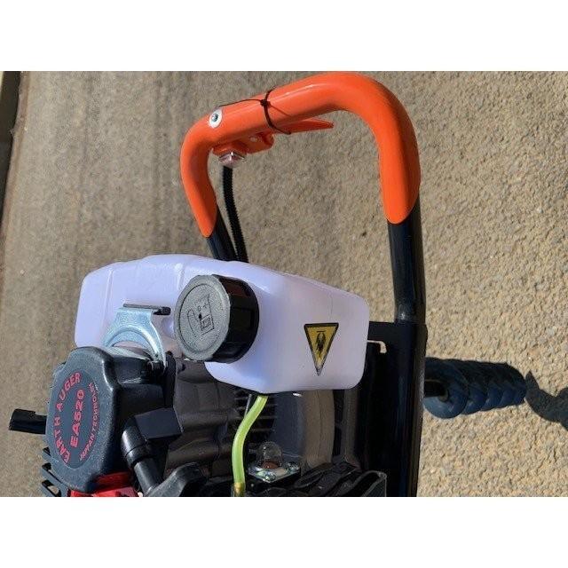 穴掘り機 エンジンオーガー 63CC 2サイクル ドリル1本付き くい打ち 