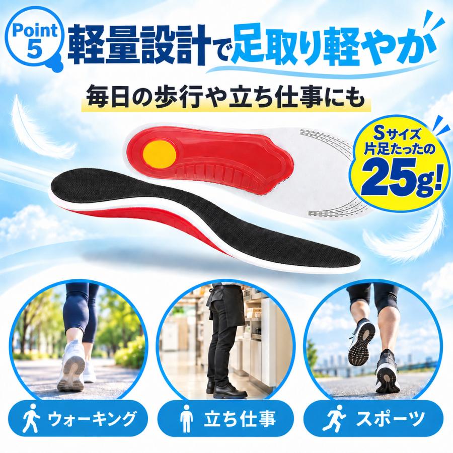 インソール 扁平足 土踏まず 偏平足 衝撃吸収 スポーツ 中敷き アーチサポート 足底筋膜炎 O脚 ハイアーチ 疲れない |  | 09