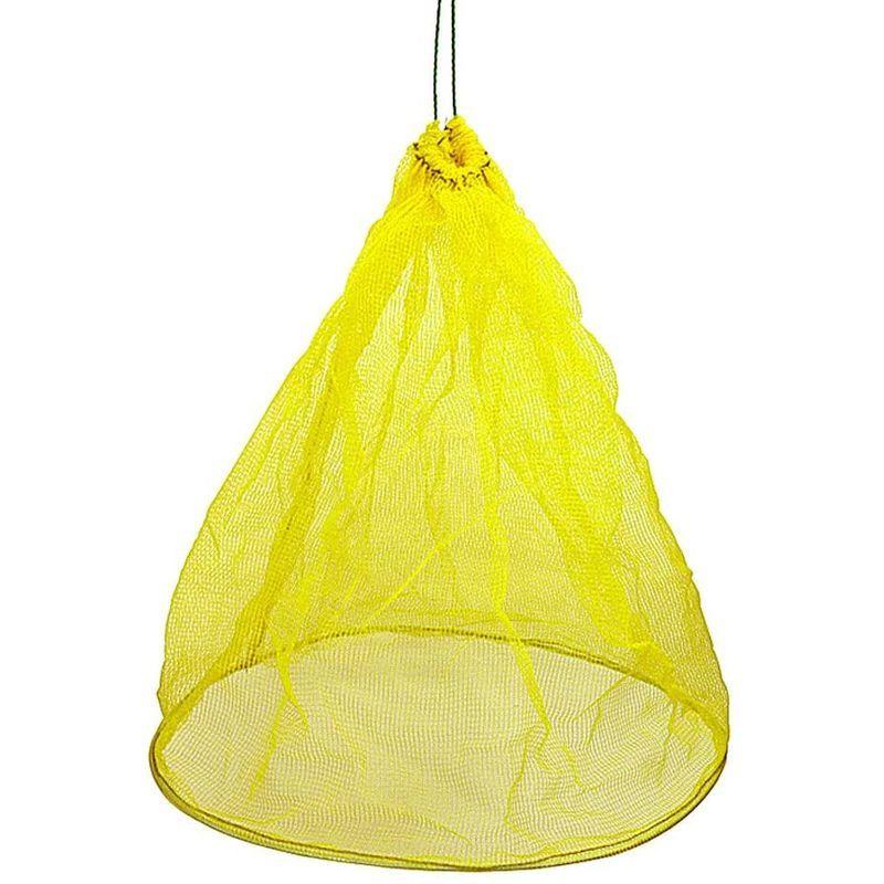 泰東 カラス対策 カラスよけゴミネット 巾着型 イエロー おもり 65g M 入り 直径55 高さ70cm 防除 防獣ネット