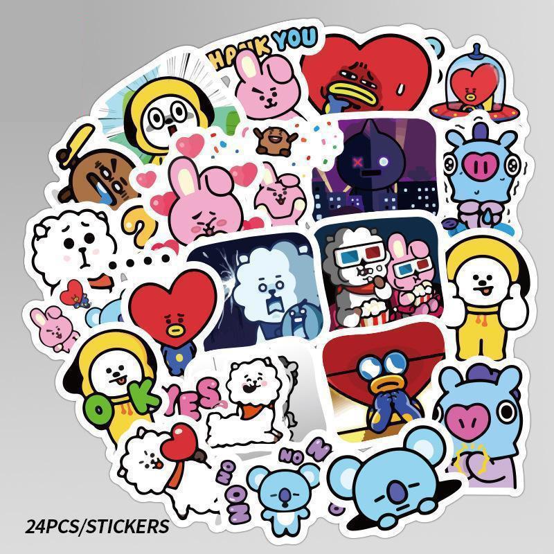 ステッカー 貼り紙 張り紙 セット Bts 防弾少年団 キーホルダー1個おまけ Bt21 グッズ カード 可愛い キャラクター 文化祭 02 Bt212te11 ライフハピネス 通販 Yahoo ショッピング