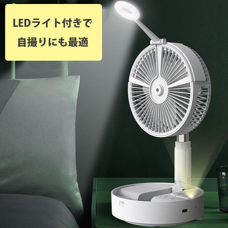 【未使用】＋スタイル　扇風機 ST-TRADE 充電式折りたたみポータブルミスト扇風機 : CHIC-Robot