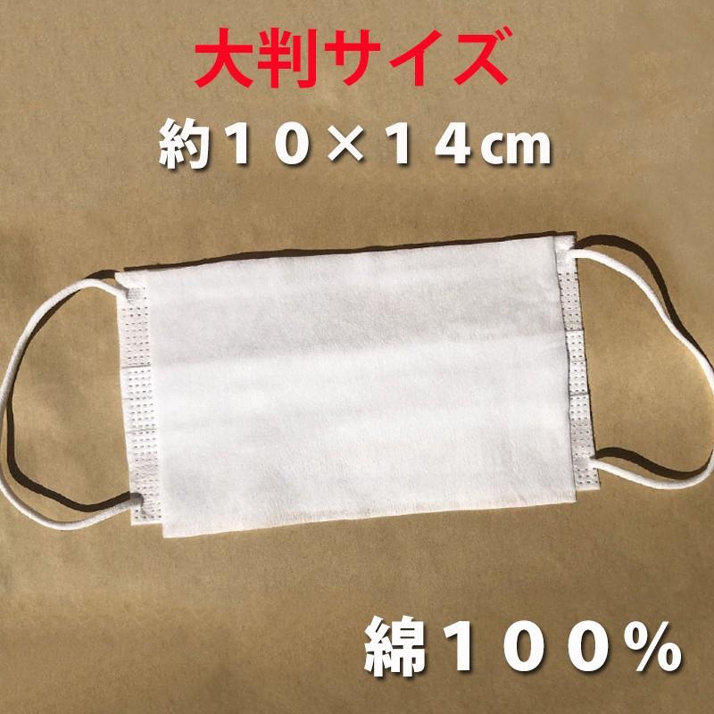 綿100％ 100枚入り マスク取り替えシート 不織布 防塵 花粉 肌に