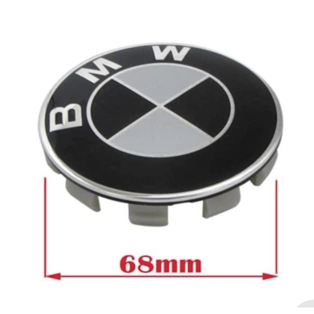4個セット BMW ホイールキャップ 68mm ブラック＆ホワイト センター 