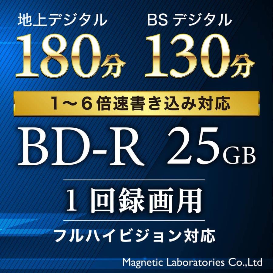 録画用ブルーレイディスク BD-R（51枚入り）地上波180分 BSデジタル130分 6倍速対応 ホワイトプリンタブル 磁気研究所(HDBDR130RP51)｜life-invader｜02