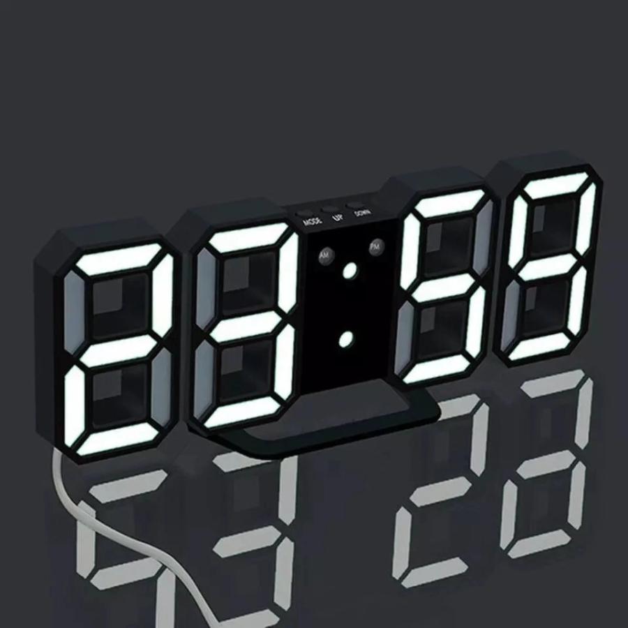 インテリア 壁掛け時計 デジタル ウォールクロック 選べる2色 ホワイト ブラック Led Digital Numbers Wall Clock シンプル掛け時計 置き時計 掛け時計 Wlm The Life J K 通販 Yahoo ショッピング
