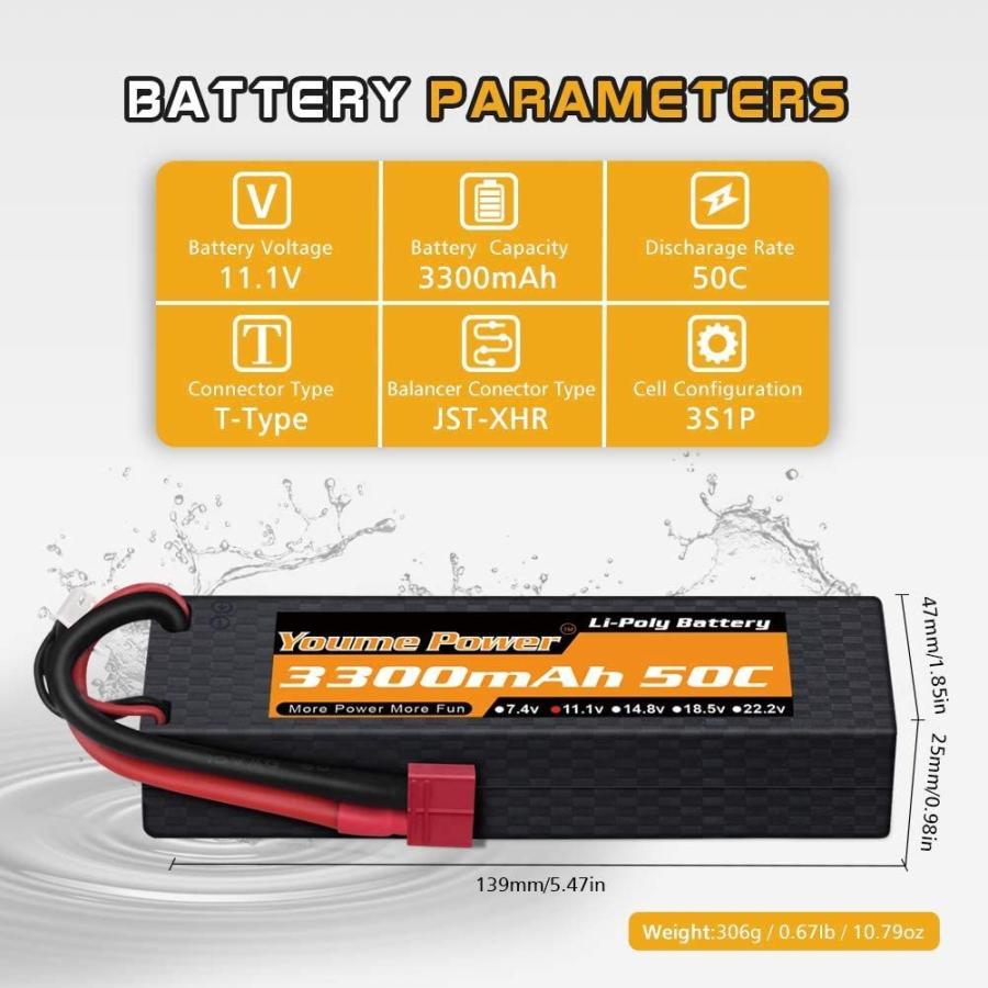 Youme 3300mah 11.1V 3S Lipoバッテリーパック50C RC Traxxas車用ボートトラックバギートラギー(2pac :20210808205000-00635:ライフランド - 通販 - Yahoo!ショッピング Youme 3300mah 11.1V 3S Lipoバッテリーパック50C RC Traxxas車用ボートトラックバギートラギー(2pac :20210808205000-00635:ライフランド - 通販 - Yahoo!ショッピング