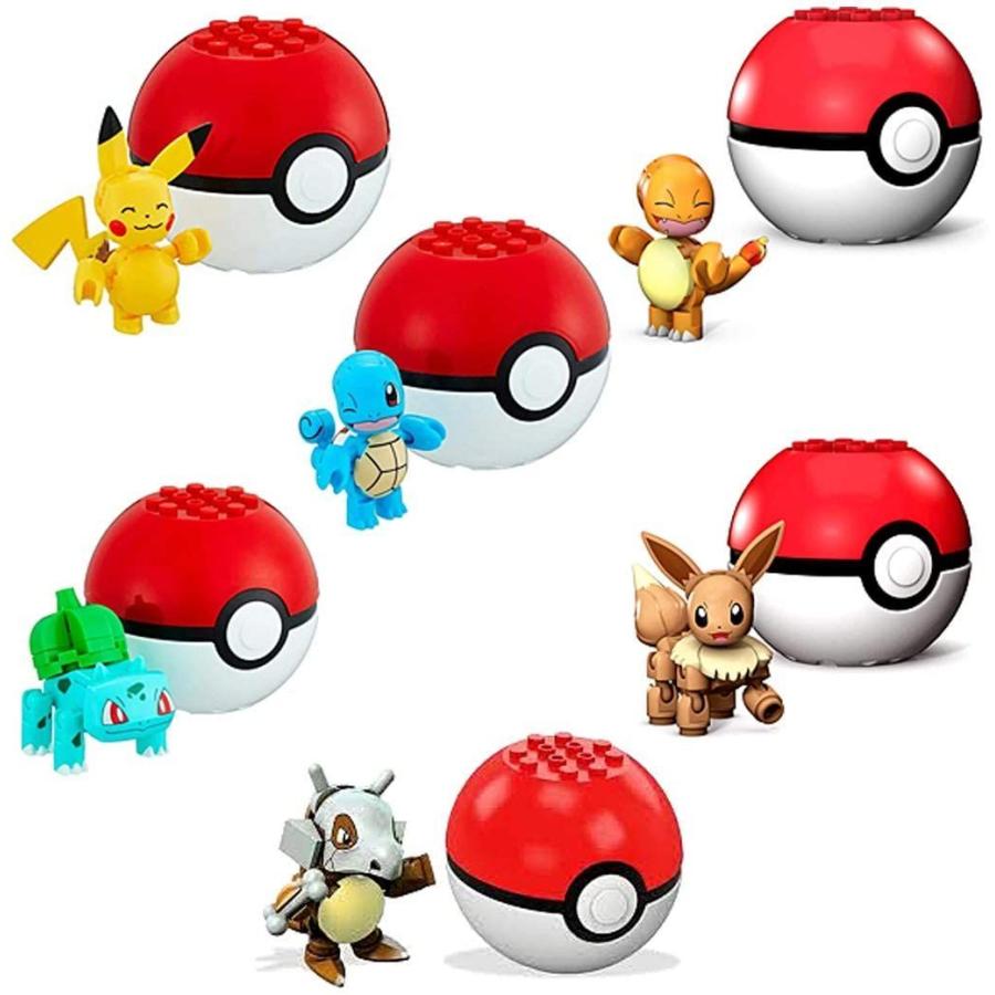 メガコンストラックス ポケモン モンスターボール 12個セット 987a ピカチュウ ゼニガメ ヒトカゲ フシギダネ カラカラ イーブイ ポ Shapefm Dk