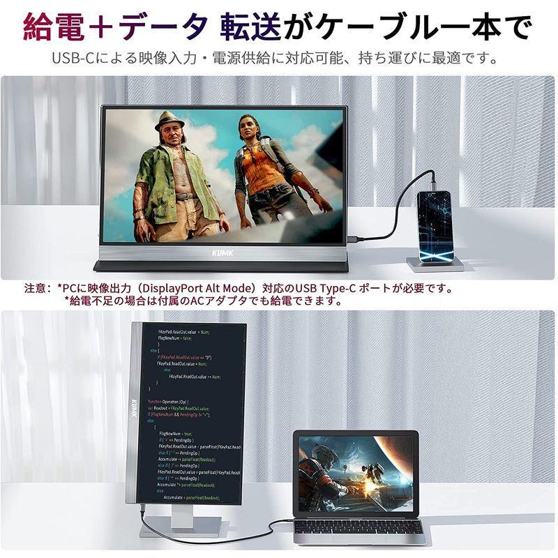 モバイルモニター モバイルディスプ?KUMK 15インチ?ポータブルモニター ...
